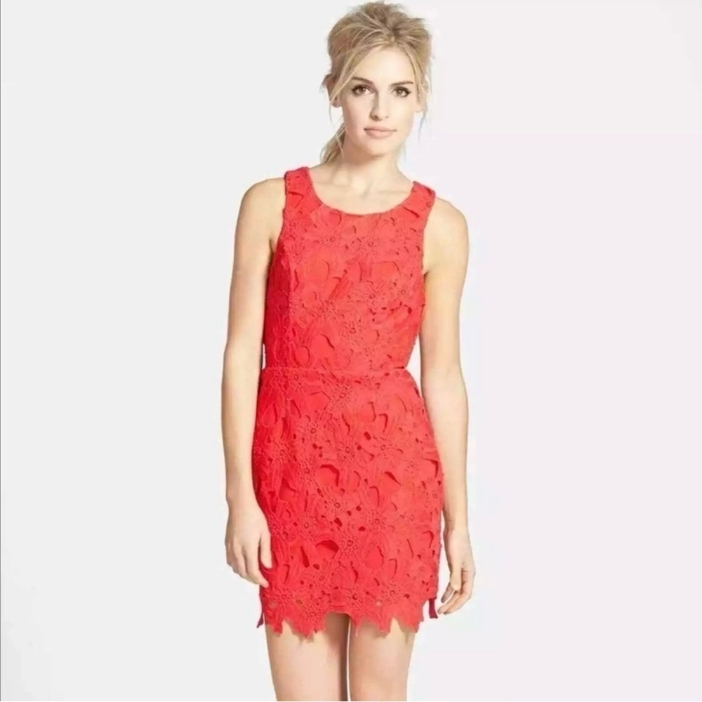 ASTR Coral Lace Dress